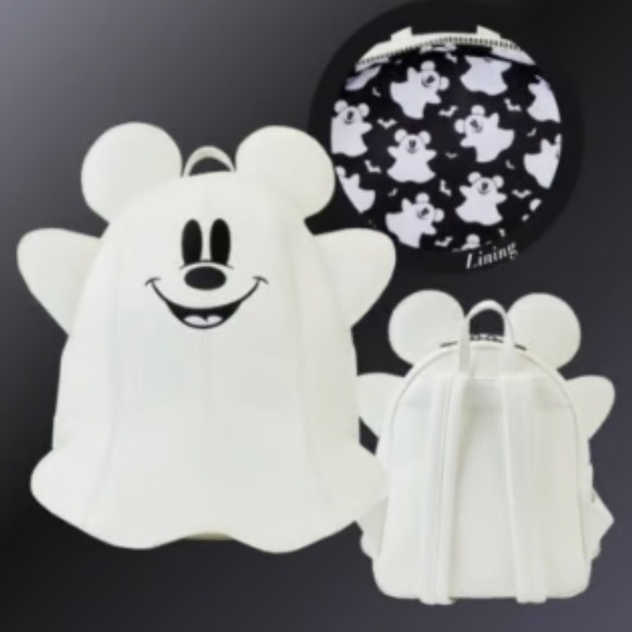 Loungefly Mickey Mouse Ghost Glow Mini Backpack Exclusive 8/21/23 - Picture 2 of 14